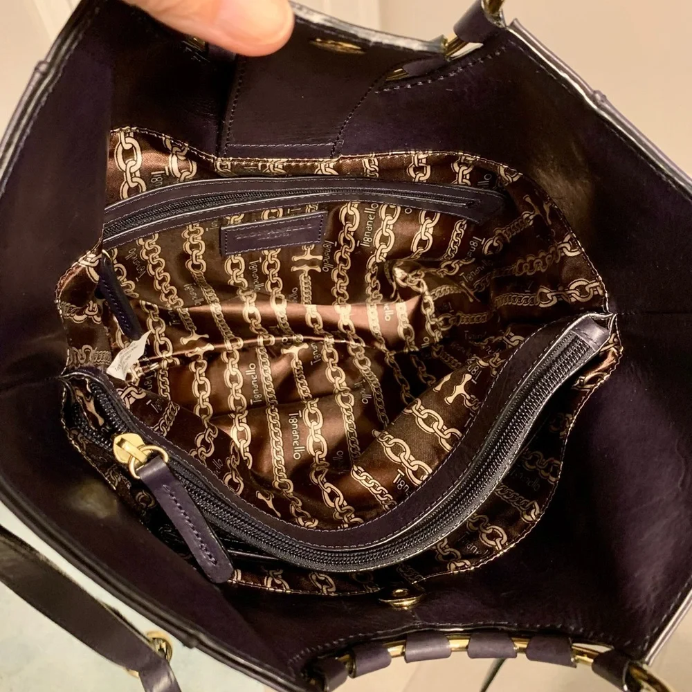 Tignanello Navy NWT Leather Italian Purse - Picture 5 of 11